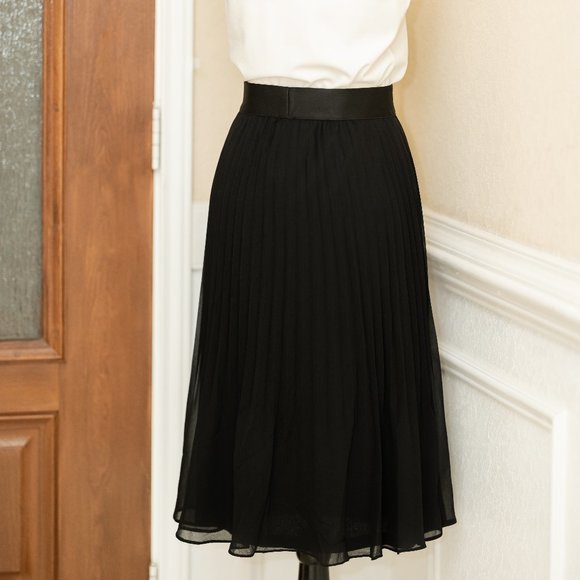 Chiffon Twirl Pleated Midi Skirt - NWOT - Picture 10 of 13